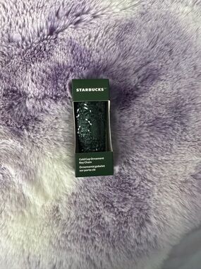 Starbucks Cold Cup Ornament Key Chain - Forest Green